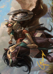 Knight of Dawn's Light Art Card (Gold-Stamped Signature) [Dominaria United Art Series]