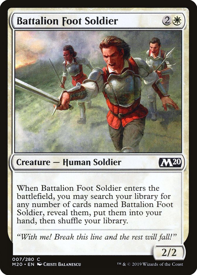 Battalion Foot Soldier [Core Set 2020] | Rook's Games and More