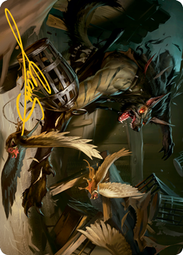 Wing Shredder Art Card (Gold-Stamped Signature) [Innistrad: Midnight Hunt Art Series] | Rook's Games and More