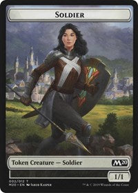 Soldier // Dinosaur Double-Sided Token [Game Night 2019 Tokens] | Rook's Games and More