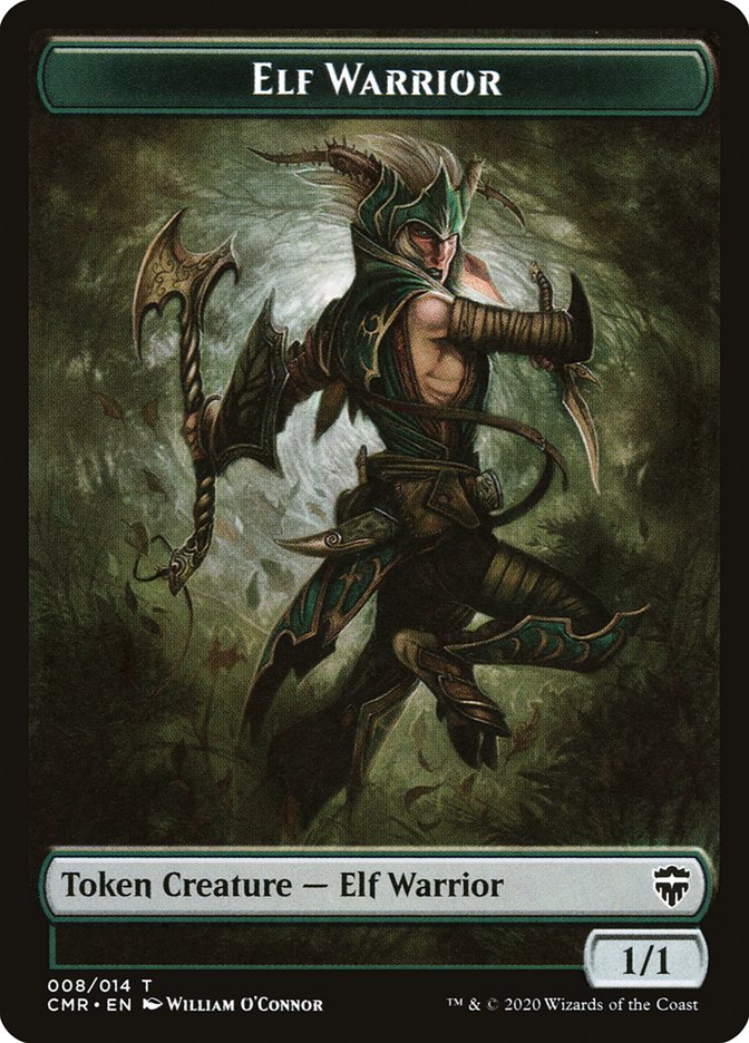 Elf Warrior // Thrull Token [Commander Legends Tokens] | Rook's Games and More