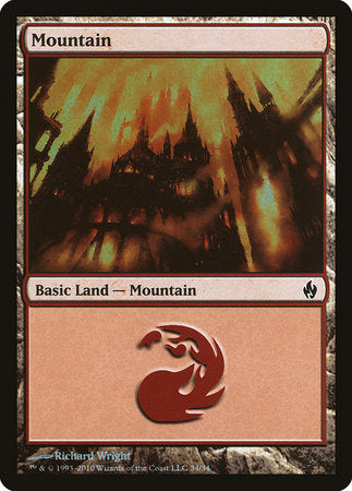 Mountain (34) [Premium Deck Series: Fire and Lightning] | Rook's Games and More