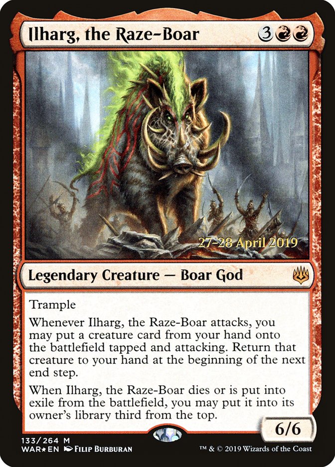 Ilharg, the Raze-Boar  [War of the Spark Prerelease Promos] | Rook's Games and More