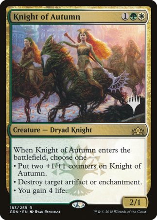 Knight of Autumn [Guilds of Ravnica Promos] | Rook's Games and More