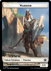 Warrior // Elspeth, Sun's Champion Emblem Double-Sided Token [March of the Machine Commander Tokens] | Rook's Games and More