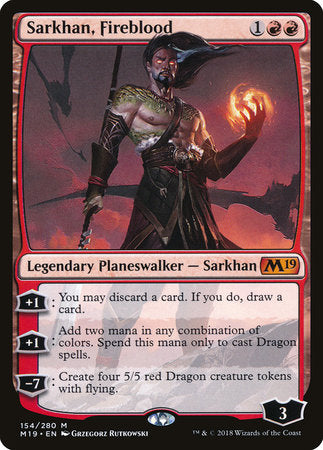 Sarkhan, Fireblood [Core Set 2019] | Rook's Games and More