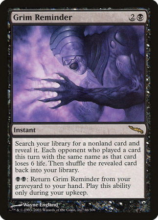 Grim Reminder [Mirrodin] | Rook's Games and More