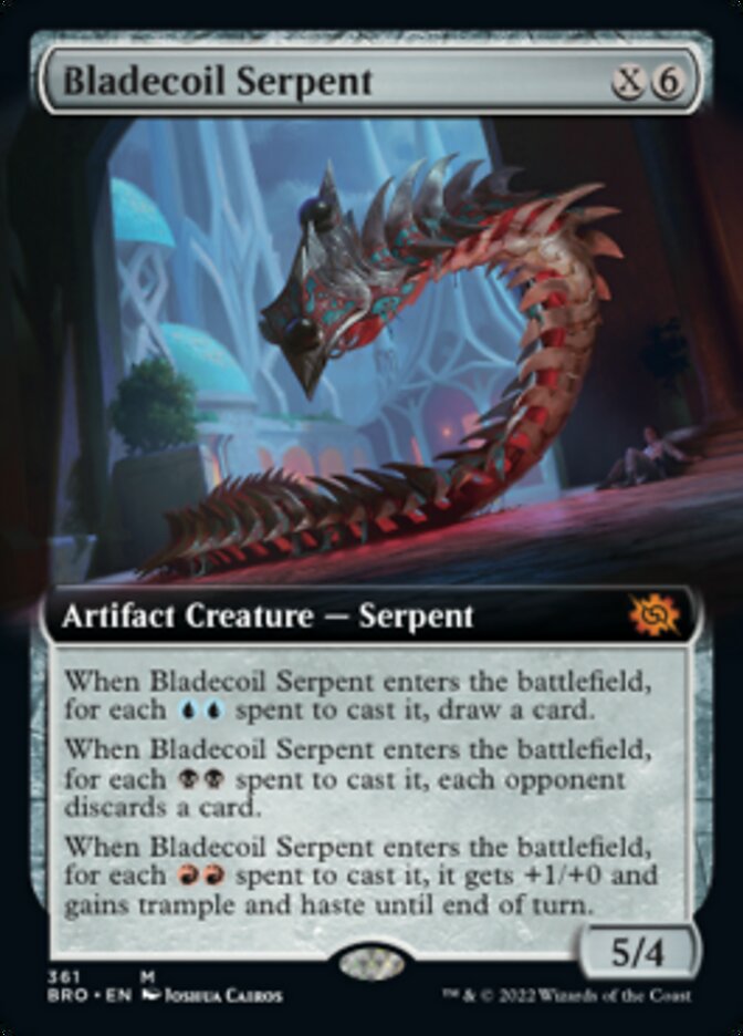 Bladecoil Serpent (Extended Art) [The Brothers' War] | Rook's Games and More