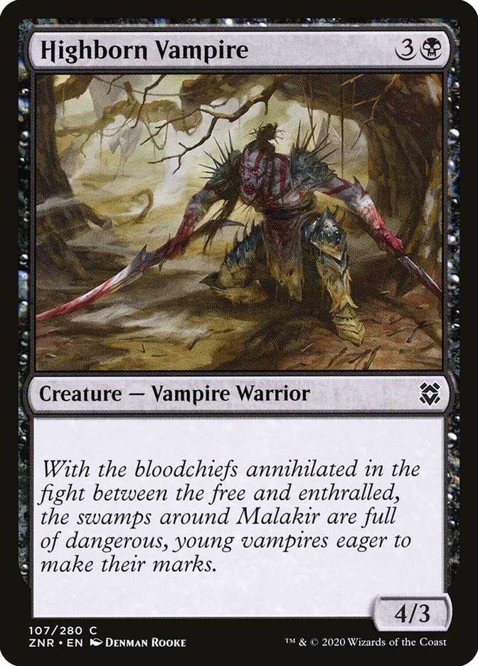 Highborn Vampire [Zendikar Rising] | Rook's Games and More