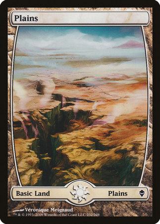 Plains (232) - Full Art [Zendikar] | Rook's Games and More