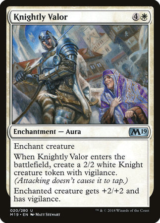 Knightly Valor [Core Set 2019] | Rook's Games and More