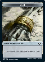 Clue Token (#15) // Golem Token [Modern Horizons 2 Tokens]