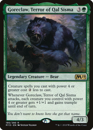 Goreclaw, Terror of Qal Sisma [Core Set 2019] | Rook's Games and More