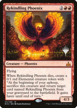 Rekindling Phoenix [Rivals of Ixalan Promos] | Rook's Games and More