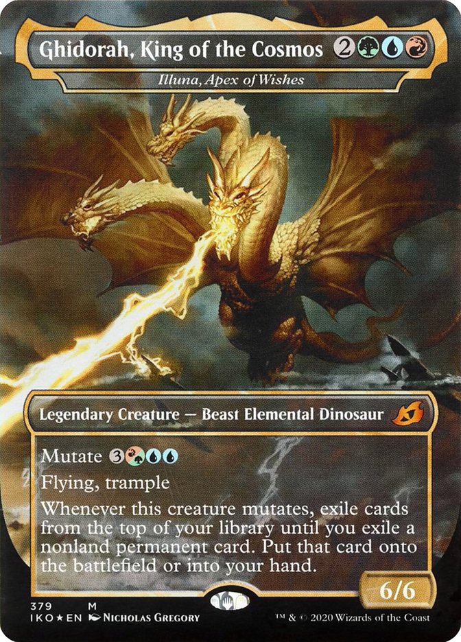 Illuna, Apex of Wishes - Ghidorah, King of the Cosmos (Godzilla Series) [Ikoria: Lair of Behemoths] | Rook's Games and More