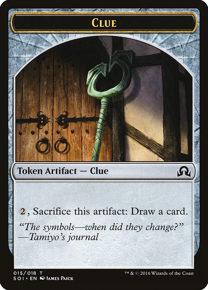 Clue (015/018) [Shadows over Innistrad Tokens] | Rook's Games and More