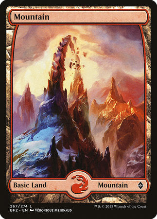 Mountain (267) - Full Art [Battle for Zendikar] | Rook's Games and More