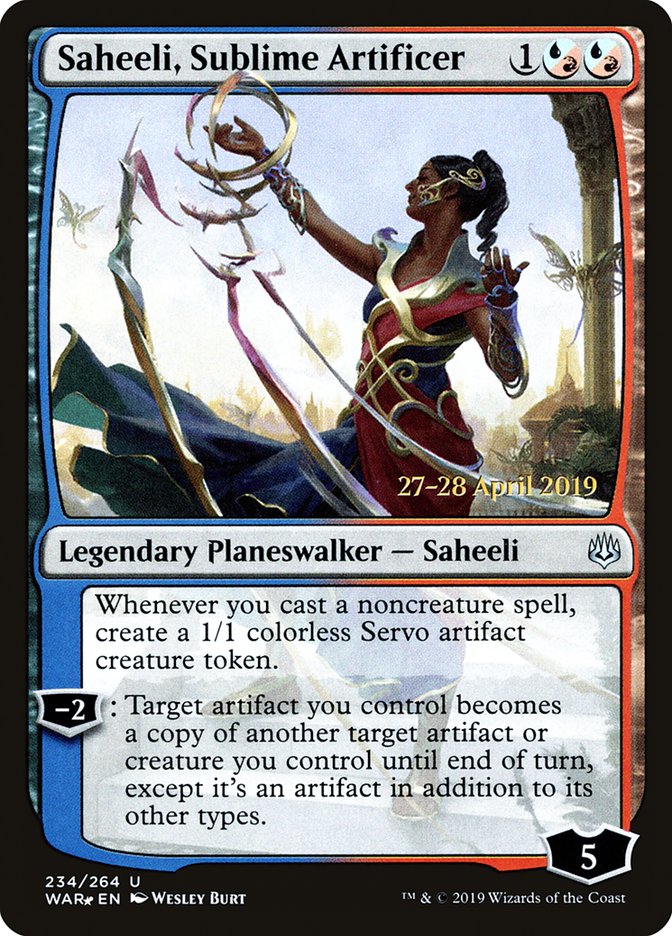 Saheeli, Sublime Artificer  [War of the Spark Prerelease Promos] | Rook's Games and More