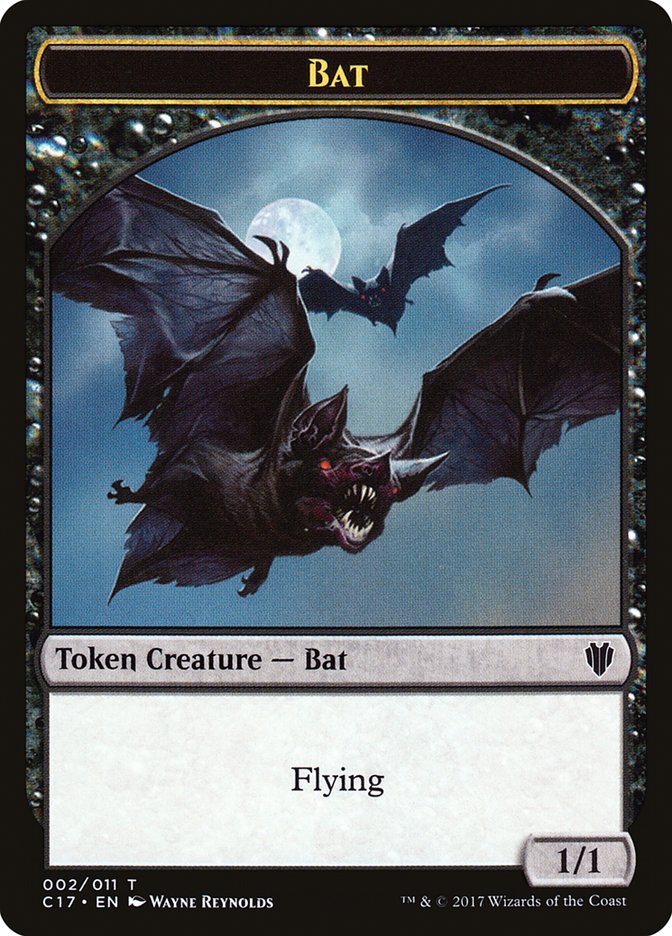 Bat // Vampire Double-sided Token [Commander 2017 Tokens] | Rook's Games and More