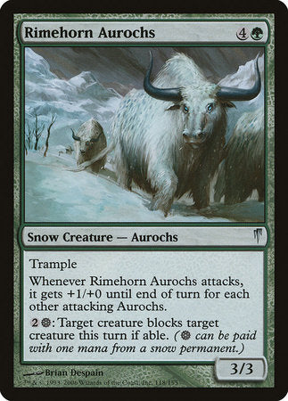 Rimehorn Aurochs [Coldsnap] | Rook's Games and More