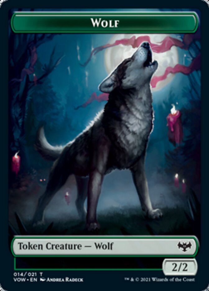 Wolf Token (014) [Innistrad: Crimson Vow Tokens] | Rook's Games and More