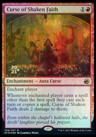 Curse of Shaken Faith [Innistrad: Midnight Hunt Prerelease Promos] | Rook's Games and More