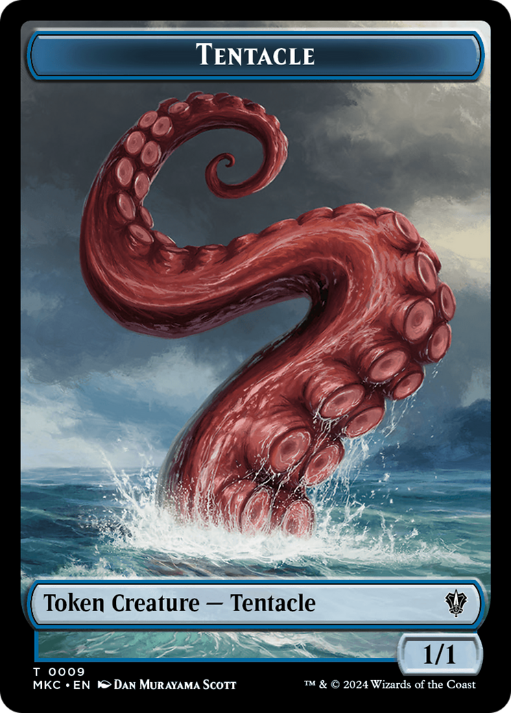 Tentacle // Koma's Coil Double-Sided Token [Murders at Karlov Manor Commander Tokens] | Rook's Games and More