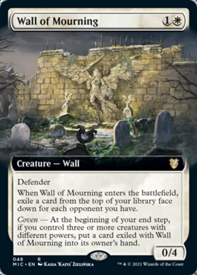 Wall of Mourning (Extended) [Innistrad: Midnight Hunt Commander] | Rook's Games and More