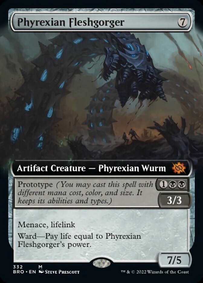 Phyrexian Fleshgorger (Extended Art) [The Brothers' War] | Rook's Games and More