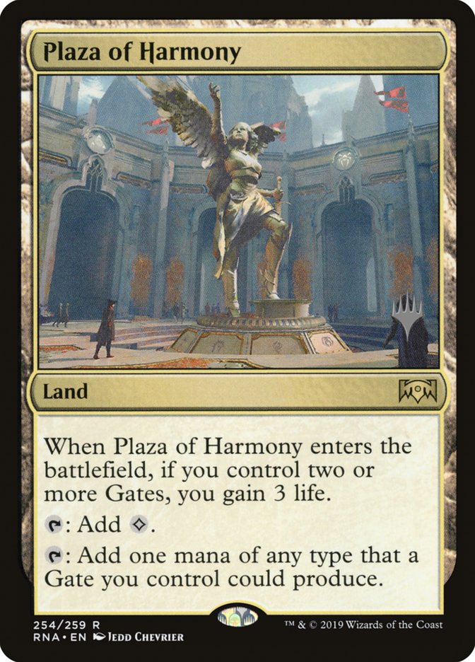 Plaza of Harmony (Promo Pack) [Ravnica Allegiance Promos] | Rook's Games and More