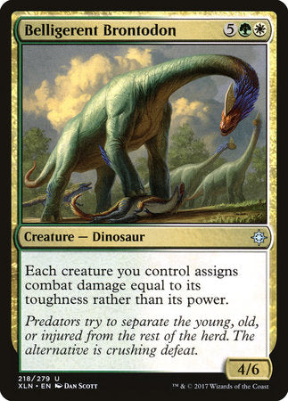 Belligerent Brontodon [Ixalan] | Rook's Games and More