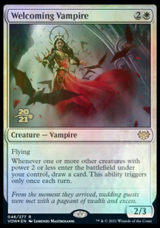 Welcoming Vampire [Innistrad: Crimson Vow Prerelease Promos] | Rook's Games and More