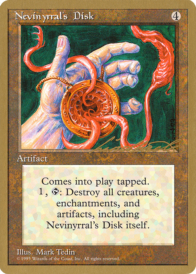 Nevinyrral's Disk (Leon Lindback) [Pro Tour Collector Set] | Rook's Games and More