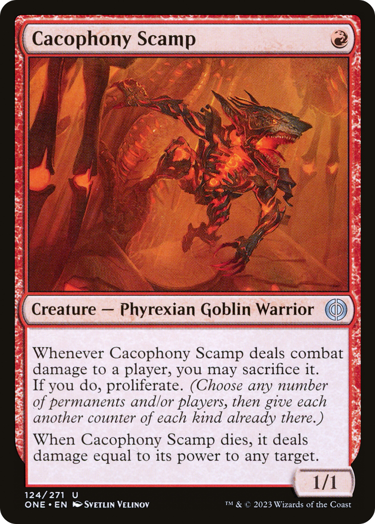 Cacophony Scamp [Phyrexia: All Will Be One] | Rook's Games and More