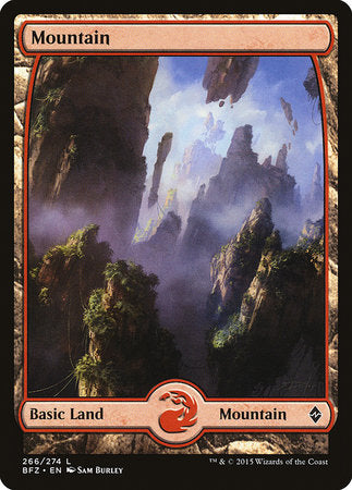 Mountain (266) - Full Art [Battle for Zendikar] | Rook's Games and More