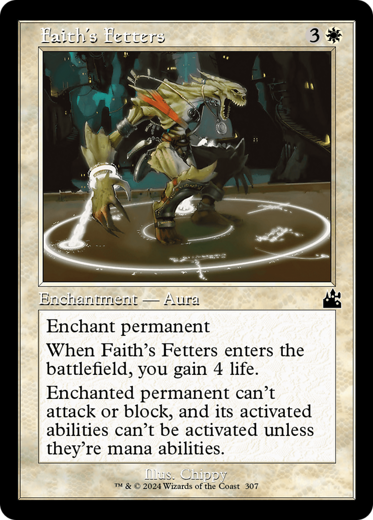 Faith's Fetters (Retro Frame) [Ravnica Remastered] | Rook's Games and More
