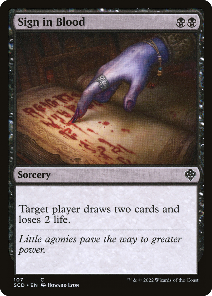Sign in Blood [Starter Commander Decks] | Rook's Games and More