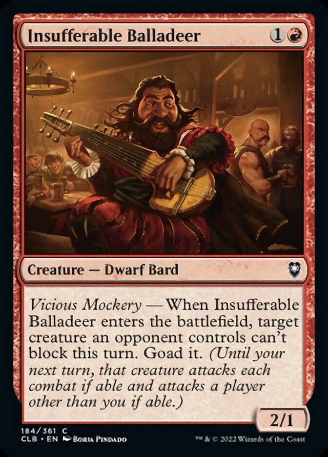 Insufferable Balladeer [Commander Legends: Battle for Baldur's Gate] | Rook's Games and More