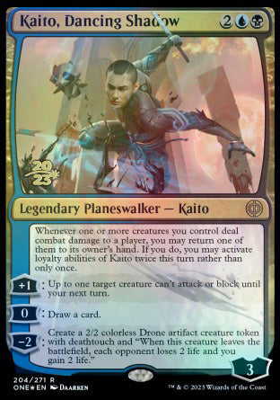 Kaito, Dancing Shadow [Phyrexia: All Will Be One Prerelease Promos] | Rook's Games and More