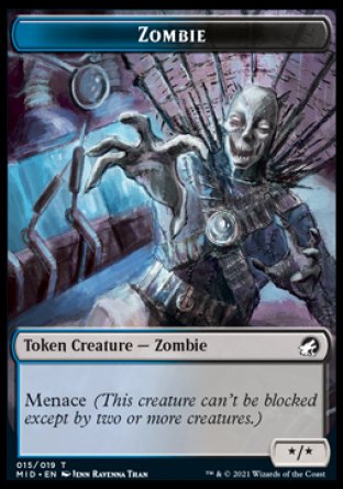 Zombie Token (015) [Innistrad: Midnight Hunt Tokens] | Rook's Games and More