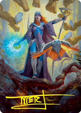 Kasmina, Enigma Sage Art Card (Gold-Stamped Signature) [Strixhaven: School of Mages Art Series] | Rook's Games and More