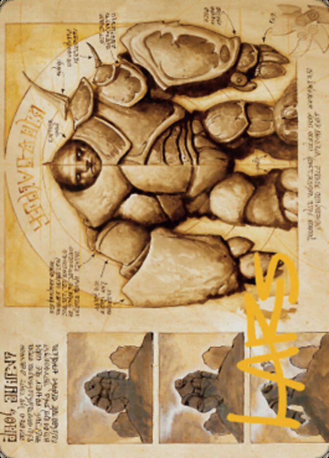 Precursor Golem Art Card (Gold-Stamped Signature) [The Brothers' War Art Series] | Rook's Games and More