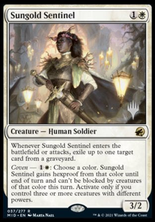 Sungold Sentinel (Promo Pack) [Innistrad: Midnight Hunt Promos] | Rook's Games and More