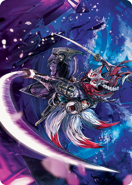 Blade-Blizzard Kitsune Art Card [Kamigawa: Neon Dynasty Art Series] | Rook's Games and More