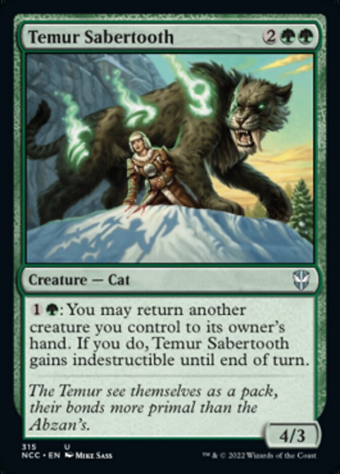 Temur Sabertooth [Streets of New Capenna Commander] | Rook's Games and More