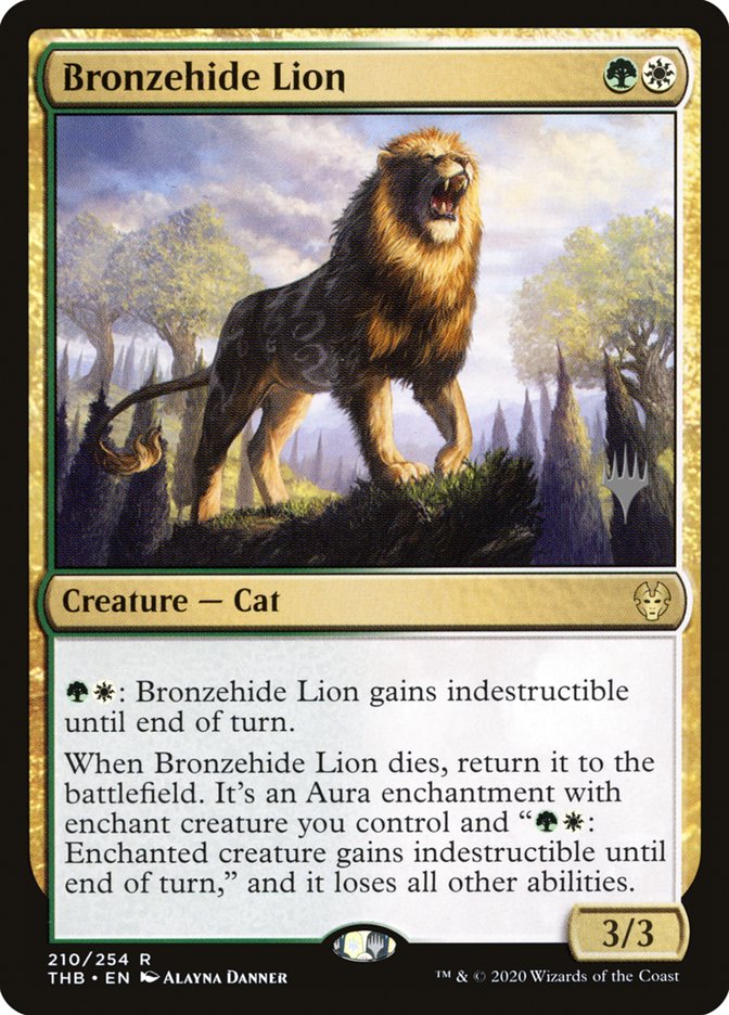 Bronzehide Lion (Promo Pack) [Theros Beyond Death Promos] | Rook's Games and More