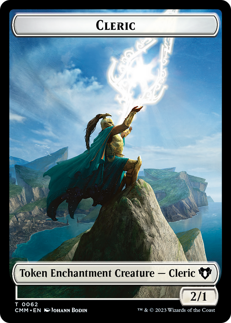 Elf Warrior // Cleric Double-Sided Token [Commander Masters Tokens] | Rook's Games and More
