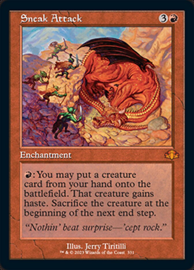 Sneak Attack (Retro) [Dominaria Remastered] | Rook's Games and More