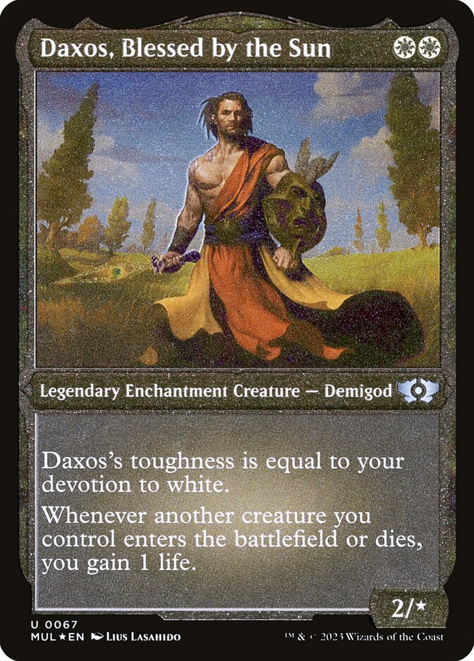 Daxos, Blessed by the Sun (Foil Etched) [Multiverse Legends] | Rook's Games and More