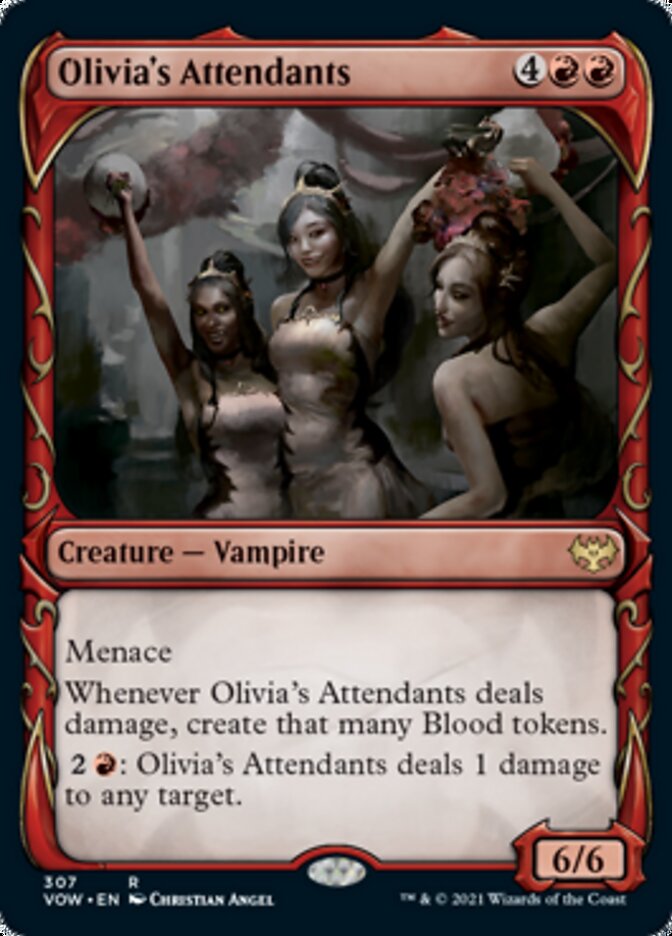Olivia's Attendants (Showcase Fang Frame) [Innistrad: Crimson Vow] | Rook's Games and More
